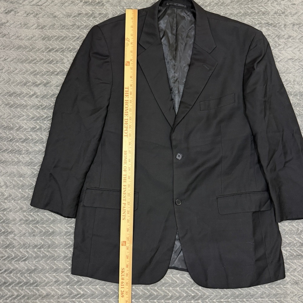 Mantoni 44R Black Super 140s Wool Mens Blazer Sport Coat Suit Jacket - Picture 7 of 14